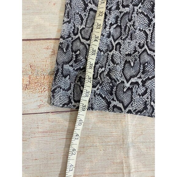 Vintage Y2K Cache Women's Grey Snake Print Sheer Chiffon Pants - 0 - Picture 3 of 11